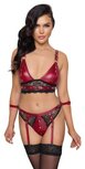 Bra Set Bondage - Rood &amp; Zwart