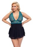 Babydoll Petrol - Zwart &amp; Groenblauw