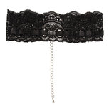 Kanten halsband - Zwart